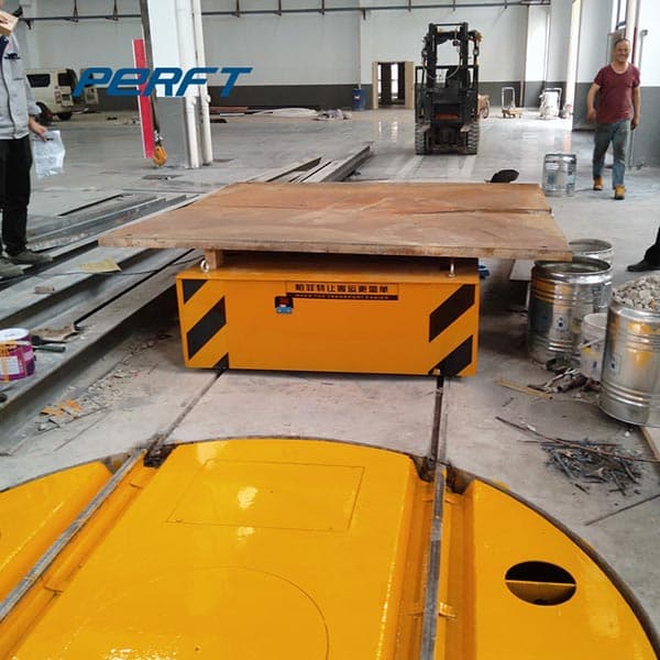 automatic transfer cart with integrated screw jack lift table 30 ton